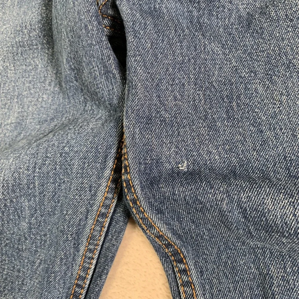 Levis 501 Mens Jeans 42x30 Blue‎ Denim Straight Leg Button Fly Classic Red Tab
